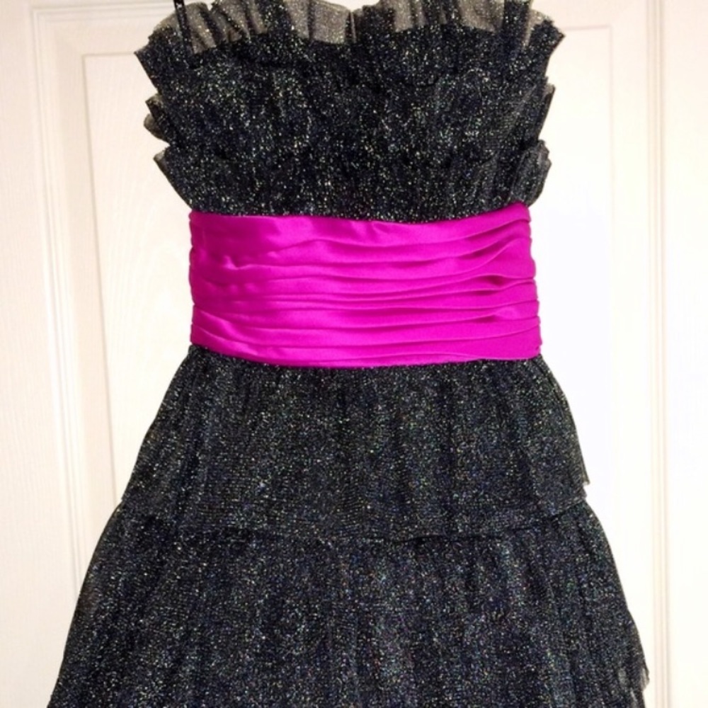 Betsey Johnson Silver Prom Dress